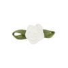 Capullos de Rosa Personalizados de Poliéster con Hojas, Accesorios para el Cabello Hechos a Mano para DIY, Flores Pequeñas Decorativas, Accesorios para Ropa de Niños