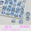 Rhinestones Mixtos K9 de Alta Calidad para Uñas, Imitación Huazi Azul Claro Multifacéticos de Fondo Plano Forma Irregular Granel Brillantes Rhinestones Grandes para Uñas