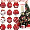 Conjunto de Enfeites de Madeira Bola de Natal Criativa Transfronteiriço Decoração de Árvore de Natal Suprimentos para Decoração de Festa em Casa