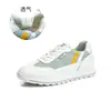Zapatos deportivos casuales de corte bajo para mujer, modelo nuevo Otoño 2026, piel genuina, zapatillas blancas transpirables para correr con suela plana