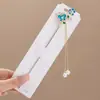 Pente de cabelo antigo estilo luxo leve com borboleta e franja de pérola, pente doce e elegante para meninas, acessório tradicional para cheongsam, ornamento de cabelo de liga