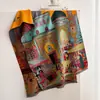 Bufanda de Imitación Cachemir Estilo Pintura al Óleo Vintage Nueva Otoño/Invierno 2026 para Mujer, Calentador de Cuello Chal Jacquard Versátil de Alta Gama al por Mayor