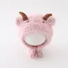 Chapéu Infantil Estilo Coreano para Outono e Inverno, Gorro de Tricô Pontudo Quente e Espesso para Meninos e Meninas, Chapéu à Prova de Vento e Protetor de Orelhas