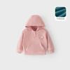 Moletons Infantis Outono e Inverno Forrados com Fleece Moletons com Capuz para Meninos e Meninas Roupas Quentes Simples Infantis Roupas de Outono