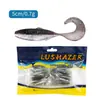 Predator Shark Kit 20 Peças Iscas Macias Rabo Enrolado com Barbatanas Minhoca Macia Isca Biônica Isca Artificial Pesca Água Doce Água Salgada Atacado