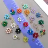Contas Coloridas a Vácuo para Conservar a Cor Flor de Cristal Margarida Pingente Brincos Criativos DIY Puros Feitos à Mão Acessórios de Pérola de Imitação