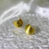 Pendientes de metal francés cepillado con diseño de Little Red Riding Book Explosions, chapados en oro de 14 quilates, de primera calidad, al por mayor.