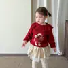 Ropa para Niños Weimu Suéter para Niñas Invierno Nuevo Engrosado Cuello de Muñeca Prendas de Punto para Niños Top Ropa para Niñas Atuendo de Año Nuevo
