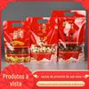 Saco de embalagem de presente de produtos de ano novo Vermelho auto-permanente fu personagem selado saco doce lanche frutas secas portátil auto-selante saco