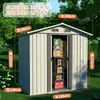 Cuarto de Herramientas de Almacenamiento Exterior, Cuarto de Utilidades para Jardín en Patio, Casa Sencilla de Ensamblaje Exterior, Cuarto de Almacenamiento Móvil, Casa Modular