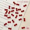 Accesorios para Uñas con Lazo Rojo Ankela, Artículo Popular de Celebridad de Internet, Decoración de Uñas con Lazo Rojo Vino 3D Navideño