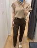 Estilo Japonês~Outono 2023 Novo Calça Reta para Trabalho Profissional, Calça Longa Business Casual, Calça Cropped para Mulheres 460310