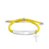 Pulsera Personalizada Publicidad Transfronteriza Logo Personalizado Multicolor Cruz Regalo Navideño Pulsera Trenzada Grabada de Acero de Titanio