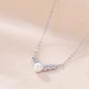 Collar en forma de V de plata de ley 925 a juego para mujer, estilo moderno y de alta gama, con cadena de clavícula y colgante de lujo, joyería de celebridades cibernéticas.