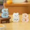 Micro Paisagem Desenho Animado Fofo Animais Pequenos Empilhados Decoração de Casa Ornaments de Mesa Artesanato Decorativo Criativo de Resina Pequenos Ornamentos