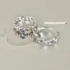Anel Aberto Feminino Estilo Doce Ins Coração de Diamante Roxo Zircônia Estrela de Quatro Pontas Nicho Estilo Frio Luxo Acessível Anel Personalizado