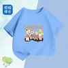 2241# camiseta de manga corta para niños y niñas verano nuevo talla grande y mediana para niños estilo western algodón para niños cómoda transpirable camiseta top