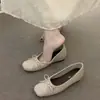 Recién llegado: Zapatos Planos de Mujer con Bloques de Color para Aumentar la Altura, Otoño 2026, Bailarinas de Suela Suave con Lazo