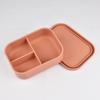 Lancheira de Silicone de Grau Alimentício, Pode Ir ao Micro-ondas, Lancheira Portátil para Estudantes e Trabalhadores de Escritório, Pote Crisper de Três Compartimentos, Pote Isolado