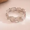 Pulsera elástica redonda de cuentas, estilo minimalista transfronterizo europeo y americano, versátil y elegante, joyería de lujo ligero y de alta gama