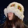Gorro de punto de pelo de conejo estilo chino invierno Nuevo Moda Nacional sombrero de león cálido sombrero de pescador cara linda mirando sombrero de cabeza de tigre pequeño