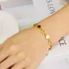 Cadena de Acero Inoxidable Transfronteriza Europea y Americana, Pulsera de Ojo de Diablo Moderna y Versátil, Pulsera Redonda Romana de Acero de Titanio para Mujer