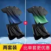 Camiseta Deportiva para Hombre Verano Seda de Hielo Manga Corta Secado Rápido Ropa Traje de Running Baloncesto Bádminton Ropa Deportiva Traje para Hombre