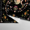 Mantel de Tarot Tela Esterilla Tarjeta de Tarot Fase Lunar Sol Árbol de la Vida Mantel de Terciopelo
