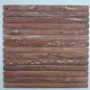 Tijolo Mosaico Curvo de Pedra Travertino Bege Natural Personalizado Azulejos de Parede para Padaria Loja de Roupas Pousada