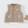 Chaleco acolchado para bebé para protección del vientre, otoño e invierno, chaleco cálido de algodón acolchado de 160 g para niños y niñas