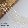 Cadena de Cobre Puro para Electroforesis que Conserva el Color Cadena Delgada Galvanizada Cadena con Borla Extensión de Cadena Material para Collares y Pulseras Accesorios Hechos a Mano para DIY