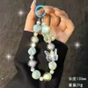 Nova Corrente de Miçangas de Cristal Colorido de Alta Transparência para Pendurar no Celular Chaveiro de Carro Pingente de Corrente para Celular Pingente de Bolsa