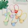 Chaveiro de Desenho Pingente de Pipoca Pingente de Casa de Boneca Fofo Artificial DIY Copo de Água Chaveiro de Mochila Escolar