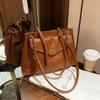 Moda Outono e Inverno 2020 Novo Estilo Coreano Elegante Grande Capacidade Simples ins Retrô Bolsa Carteiro Estilosa de Ombro Transversal Bolsa Grande para Mulheres