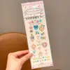 Adesivos de Diamante para Crianças Maquiagem de Sobrancelha para Meninas Coração Estéreo Adesivos de Cristal Coloridos Gema Pérola Rosto Borboleta