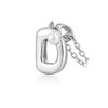 Moda Europea y Americana Collar Simple con Colgante de Letra para Mujer Nicho de Alta Gama Lujo Ligero Cadena de Clavícula de Perlas de 26 Letras