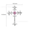 Pendientes de Aro Cruzados de Aleación de Titanio F136 Cromados, Tornillos para Cartílago de Oreja con Rosca Interna de Circonita de Colores, Piercings para la Lengua, Fábrica de Accesorios para Piercings