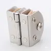 Bisagras para Puerta de Baño de Acero Inoxidable, Bisagras de Vidrio de 180 Grados de un Lado y Doble Lado para Puertas de Gabinete, Vitrinas de Vidrio, Gabinetes de Vino, Abrazaderas para Vidrio