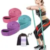 Banda de Resistencia Larga para Fitness Correa de Tracción para Yoga Bucle Elástico para Dominadas Set de Agarre con Anclaje para Puerta