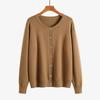 Cárdigan de Punto Transfronterizo para Mujer Otoño e Invierno Cuello Redondo Suéter Nuevo Andy Terciopelo 2025 Talla Grande Holgado