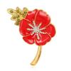 Rainha da Inglaterra com strass de alta qualidade broche noiva diamante papoula safflower broche atacado fornecimento local