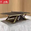 Mesa de tenis de mesa Double Fish superficie negra WTT competición 233 mesa de tenis de mesa plegable móvil interior nivel de competición 25 mm mesa