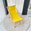 Silla de playa de madera maciza, reclinable de madera, plegable, para descansar el almuerzo, de lona Oxford, portátil para exteriores, silla de acompañamiento, silla de ocio.