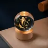 Lámpara de Noche de Bola de Cristal, Adornos Creativos de Cristal para Escritorio, Regalos de Recuerdo de Temporada de Graduación para Estudiantes y Profesores