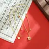 Collar vintage de oro arena de Vietnam tendencia nacional gota de aceite tarjeta de la suerte Xiangyun bolsa de la suerte borla cadena de clavícula femenina joyería Joker al por mayor