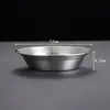 Plato Hondo Plano de Acero Inoxidable Estilo Coreano, Plato para Ensalada de Frutas y Verduras, Plato para Pasta, Plato Dorado Comercial, Plato Redondo para Langosta