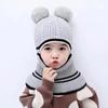 Sombrero Protección Facial Sombrero Infantil Otoño e Invierno 1-3-5 Años Bufanda Casual Protección Orejas Integrada Niños y Niñas 2 Sombrero Peludo Neutro