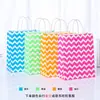 Bolsa de Sacola de Papel Kraft com Bolinhas Coloridas Criativa Bolsa de Papel Kraft Bolsa de Presente Bolsa de Papel Kraft Branco Bolsa para Roupas