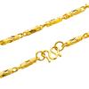 Collar hexagonal sólido corto de arena dorada de Vietnam de 5 mm para hombres y mujeres, latón chapado en oro real de 24 quilates, collar de bambú, salida de fábrica