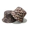 Cross-border Amazon Temu2025 Primavera e Verão Novo Chapéu de Panela Chapéu de Praia Chapéu de Pescador com Estampa de Leopardo Feminino